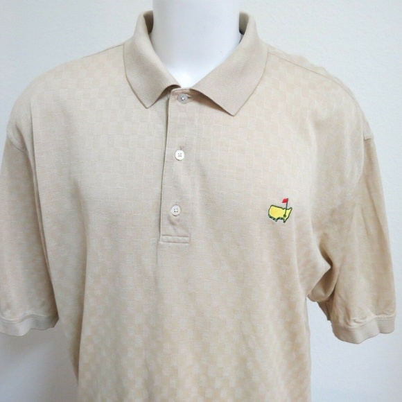 XL Tan Masters Amen Corner Mens Cotton #361 Polo - Picture 5 of 7